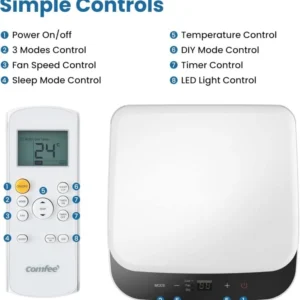 COMFEE MPPH-07CRN7 | Climatiseur Mobile 7000 BTU 3-en-1 – Image 5