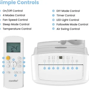 COMFEE Eco Friendly Pro | Climatiseur Mobile 10000 BTU A+ – Image 4