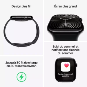 Montre connectée APPLE WATCH Serie 10 46mm Titane Ardoise S/M Cell – Image 3