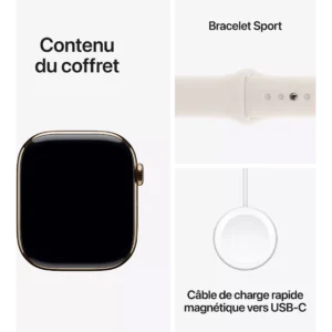 Montre connectée APPLE WATCH Serie 10 42mm Alu/Or Rose S/M Cellular Reconditionné – Image 8