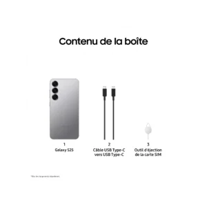 Smartphone SAMSUNG Galaxy S25 Vert d'eau 512Go 5G – Image 3