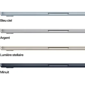 Ordinateur Apple MACBOOK Air 15" Puce M5 CPU 10 / GPU 10 coeurs Mémoire RAM 24Go Stockage 1To SSD – Image 3
