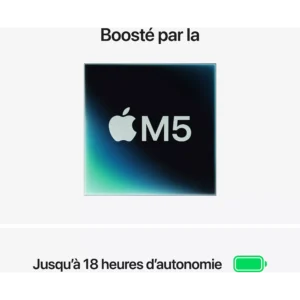 Ordinateur Apple MACBOOK Air 15" Puce M5 CPU 10 / GPU 10 coeurs Mémoire RAM 16Go Stockage 512Go SSD – Image 8