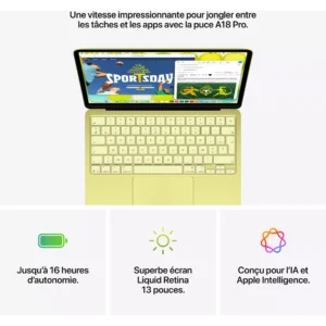 Ordinateur Apple MACBOOK Neo Puce A18 Pro CPU 6 / GPU 5 coeurs Mémoire RAM 8Go Stockage 256Go SSD – Image 5