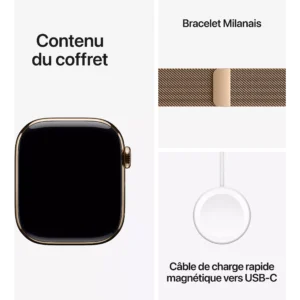 Montre connectée APPLE WATCH Serie 10 42mm Titane Naturel Loop Cell Reconditionné – Image 9