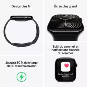 Montre connectée APPLE WATCH Serie 10 46mm Alu/Or Rose M/L Cellular Reconditionné – Image 3