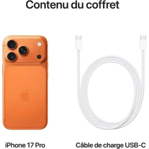 Smartphone APPLE iPhone 17 Pro Orange cosmique 256Go – Image 3