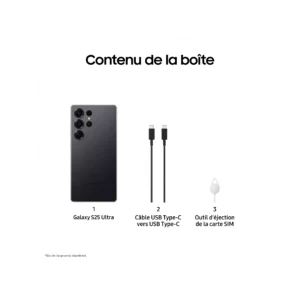 Smartphone SAMSUNG Galaxy S25 Ultra Noir Titane 1To – Image 5